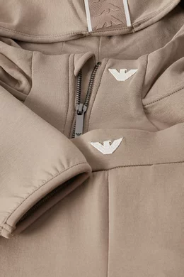 Buy Emporio Armani Neutral Logo Tape Tracksuit Set in Cotton blend For Girls Online Ounass Bahrain