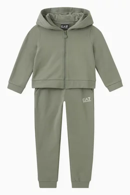 Armani tracksuit green discount