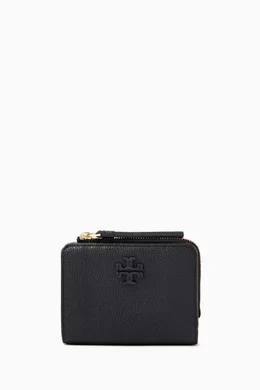Buy Tory Burch Black McGraw Bi fold Wallet in Pebbled Leather For Women Online Ounass Bahrain