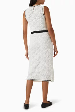 Buy Tory Burch White Tank Midi Dress in Cotton Pointelle-knit For Women  Online | Ounass Bahrain