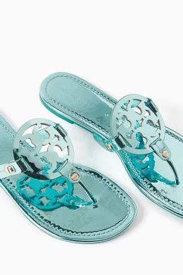 Tory burch turquoise miller sandals cheap