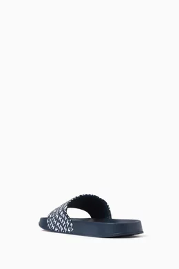 Buy Kith Blue Wave Monogram Slides For Men Online | Ounass Bahrain