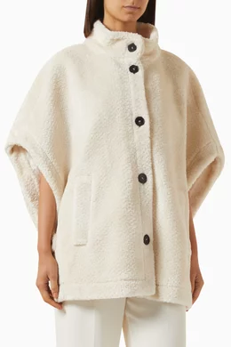 Buy Marella Neutral Short sleeve Teddy Coat For Women Online Ounass Bahrain