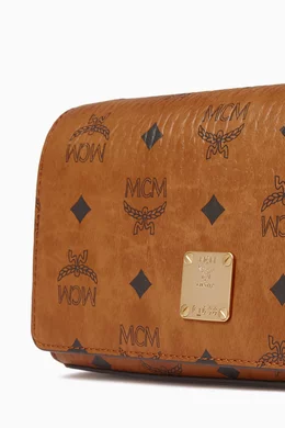 Buy MCM Brown Aren VI Crossbody Wallet in Visetos For Women Online Ounass Bahrain