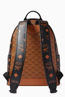 Buy MCM Brown Medium Stark Backpack in Lauretos Monongram Canvas For Men Online Ounass Bahrain