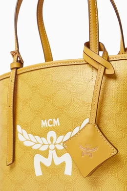 Buy MCM Gold Small Himmel Tote Bag in Canvas For Women Online Ounass Bahrain