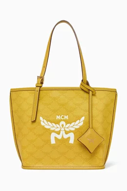 Buy MCM Gold Small Himmel Tote Bag in Canvas For Women Online Ounass Bahrain