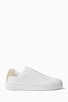 Buy Armani Exchange White London AX Logo Sneakers For Women Online Ounass Bahrain