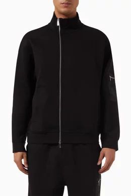 Buy Armani Exchange Black Black Edition Zip Sweatshirt For Men Online Ounass Bahrain
