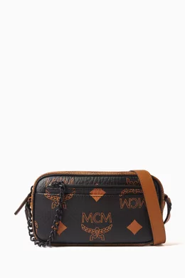 Buy MCM Black Small Aren Crossbody Bag in Maxi Visetos For Men Online Ounass Bahrain