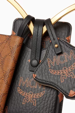 Buy MCM Black Monogram Phone Pouch in Lauretos For Women Online Ounass Bahrain