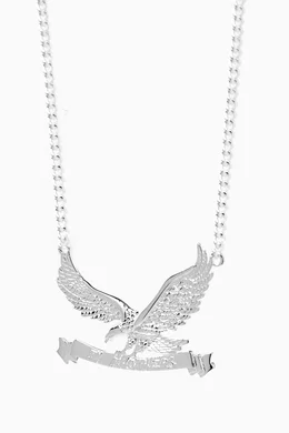 Silver eagle necklace top