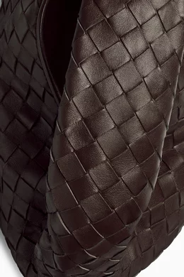Buy Bottega Veneta Brown Small Hop Shoulder Bag in Intrecciato Leather For Women Online Ounass Bahrain