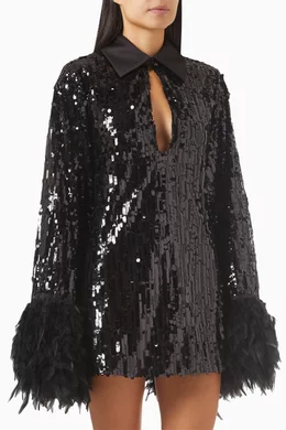 Buy Bronx and Banco Black Farah Sequinned Mini Dress For Women Online Ounass Bahrain