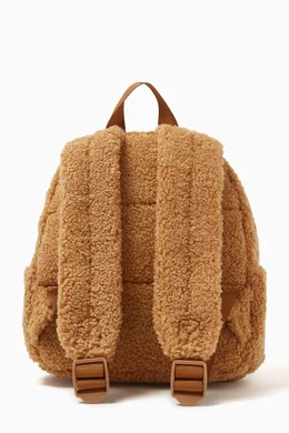 Buy Moschino Brown Teddy Bear Backpack in Faux Shearling For Boys Online Ounass Bahrain