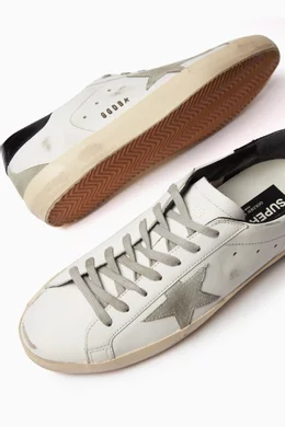 Golden goose superstar tonal leather sneakers new arrivals