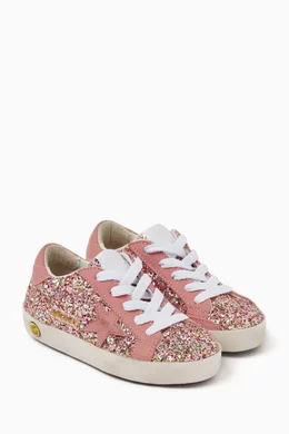 Buy GOLDEN GOOSE Multicolour Old School Sneakers in Rainbow Glitter Leather For Girls Online Ounass Bahrain