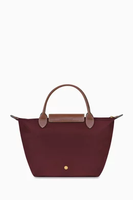 Maroon longchamp bag clearance