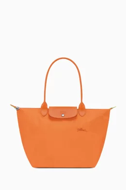 Buy Longchamp Orange Large Le Pliage Tote Bag in Recycled Canvas For Women Online Ounass Bahrain
