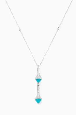 Blue chalcedony drop necklace online