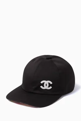 Buy Chanel Pre-Loved Black Unused CC Sequins Baseball Hat in