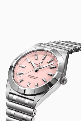 Buy Breitling Pink Chronomat Diamond Automatic Watch 32mm For Women Online Ounass Bahrain
