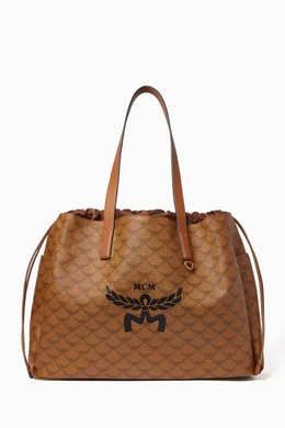 Mcm brown tote bag hotsell