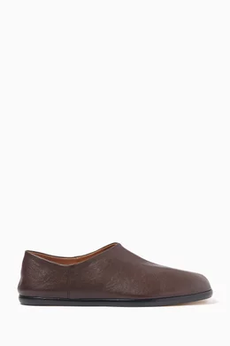Buy Maison Margiela Brown Tabi Mocassins in Leather For Men Online Ounass Bahrain
