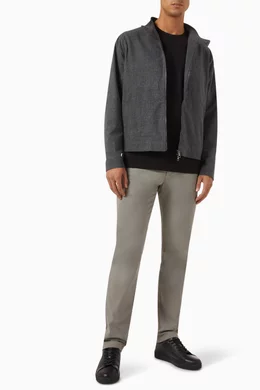 Buy Tommy Hilfiger Grey Prince Of Wales Check Harrington Jacket in