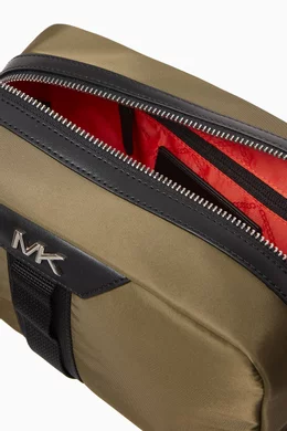 Buy Michael Kors Green Brooklyn Toiletry Bag For Men Online Ounass Bahrain