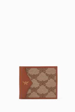 Buy MCM Neutral Small Himmel Fold Wallet in Lauretos Monogram Canvas For Men Online Ounass Bahrain