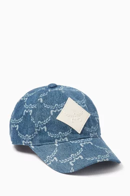 Buy MCM Purple Classic Baseball Cap in Lauretos Denim Jacquard For Men Online Ounass Bahrain