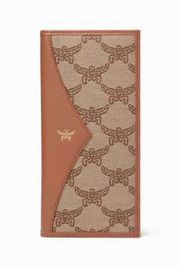 Buy MCM Neutral Large Himmel Fold Wallet in Lauretos Monogram Canvas For Men Online Ounass Bahrain