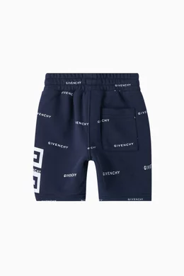 Buy Givenchy Blue Logo Bermuda Shorts in Cotton blend For Baby Boys Online Ounass Bahrain