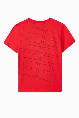 Givenchy red logo t shirt clearance