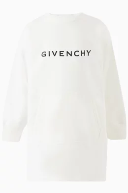 Buy Givenchy Neutral Sweatshirt Dress in Cotton Fleece For Girls Online Ounass Bahrain