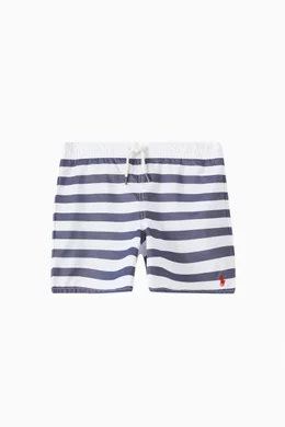Buy Polo Ralph Lauren Blue Striped Swim Shorts For Boys Online Ounass Bahrain