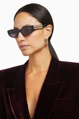 Buy Givenchy Black Cat eye Sunglasses in Acetate For Women Online Ounass Bahrain