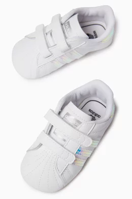 Buy adidas White Superstar Sneakers in Leather For Baby Girls Online Ounass Bahrain