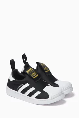 Buy adidas Black Superstar 360 Sneakers in Textile For Boys Online Ounass Bahrain