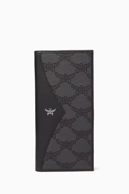 Mcm grey wallet deals