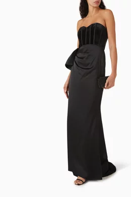 Badgley mischka velvet gown store