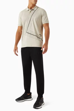 Buy BOSS Black Hadiko Mirror Sweatpants in Cotton blend For Men Online Ounass Bahrain