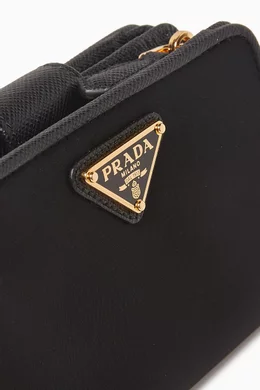 Medium saffiano leather wallet prada best sale
