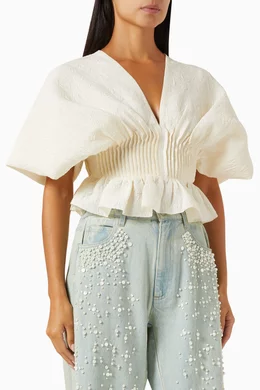 Buy Sea New York Neutral Elegi Short-sleeve Top For Women Online 