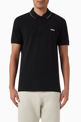 Buy BOSS Black Paule 4 Polo Shirt in Pique knit For Men Online Ounass Bahrain