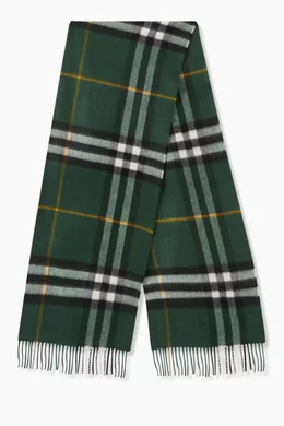 Buy Burberry Green Check Scarf in Cashmere For Women Online Ounass Bahrain