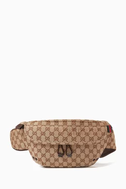 Buy Gucci Brown Small GG Belt Bag in Canvas For Men Online Ounass Bahrain