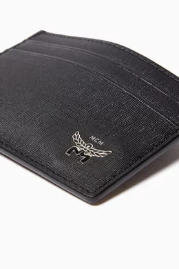 Buy MCM Black Himmet Card Case in Embossed Leather For Men Online Ounass Bahrain