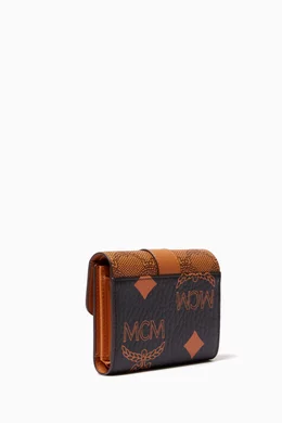 Buy MCM Black Small Tracy Trifold Wallet in Visetos Canvas For Women Online Ounass Bahrain